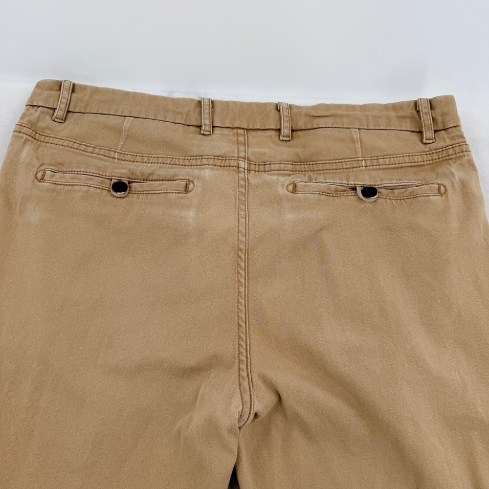 Matchstick Argus Men 36x28.5 Khaki Chino Pants Tan Cotton Stretch Straight Leg - Picture 3 of 8